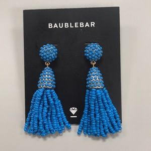 Baublebar Blue Beaded Tassel Earrings